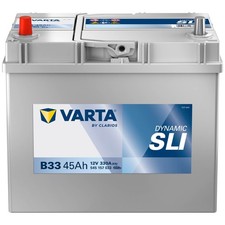 ASIA Autobatterie 12V 45Ah 330A Varta B33 Starterbatterie Dünnpol Pluspol links