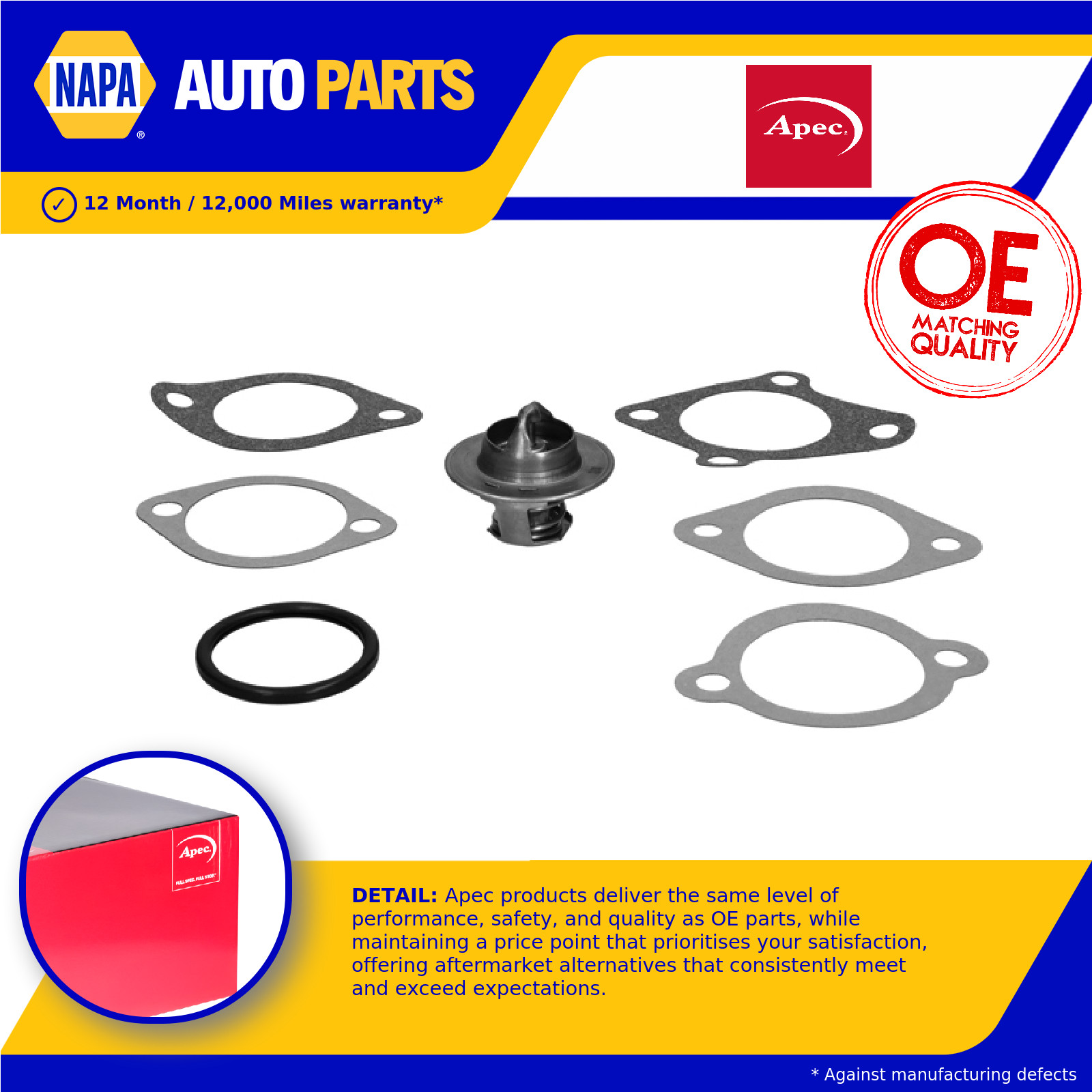 Coolant Thermostat fits HONDA JAZZ Mk1 1.2 84 to 86 ER2 Apec Quality Guaranteed