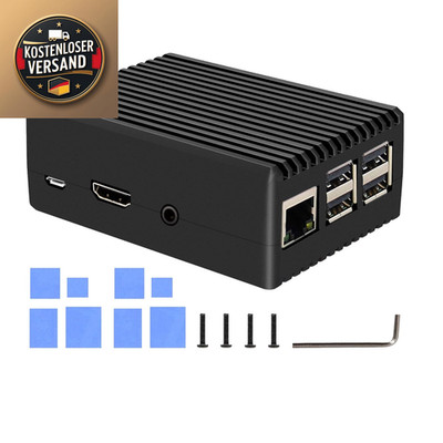 Aluminiumgehäuse Raspberry Pi 3 B Passive Kühlung 207g