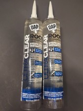 DAP Ultra Clear Roof Waterproof Rubberized 10.1 Ounces, Crystal 2 Tubes