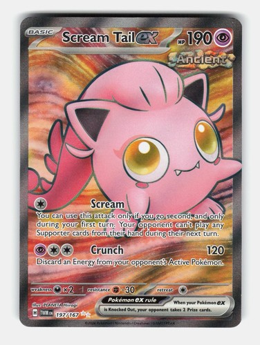 Scream Tail ex 197/167 Ultra Rare Twilight Masquerade Pokemon Holo Near Mint