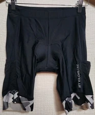 My Kilometre Triathlon Shorts Cycling Bike Black Padded Mens Sz L 