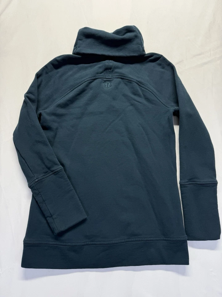 Lululemon W3BACS To You Tunic Womens Sz 6 blue funnel neck pullover sweatshirt - Image 2 of 4