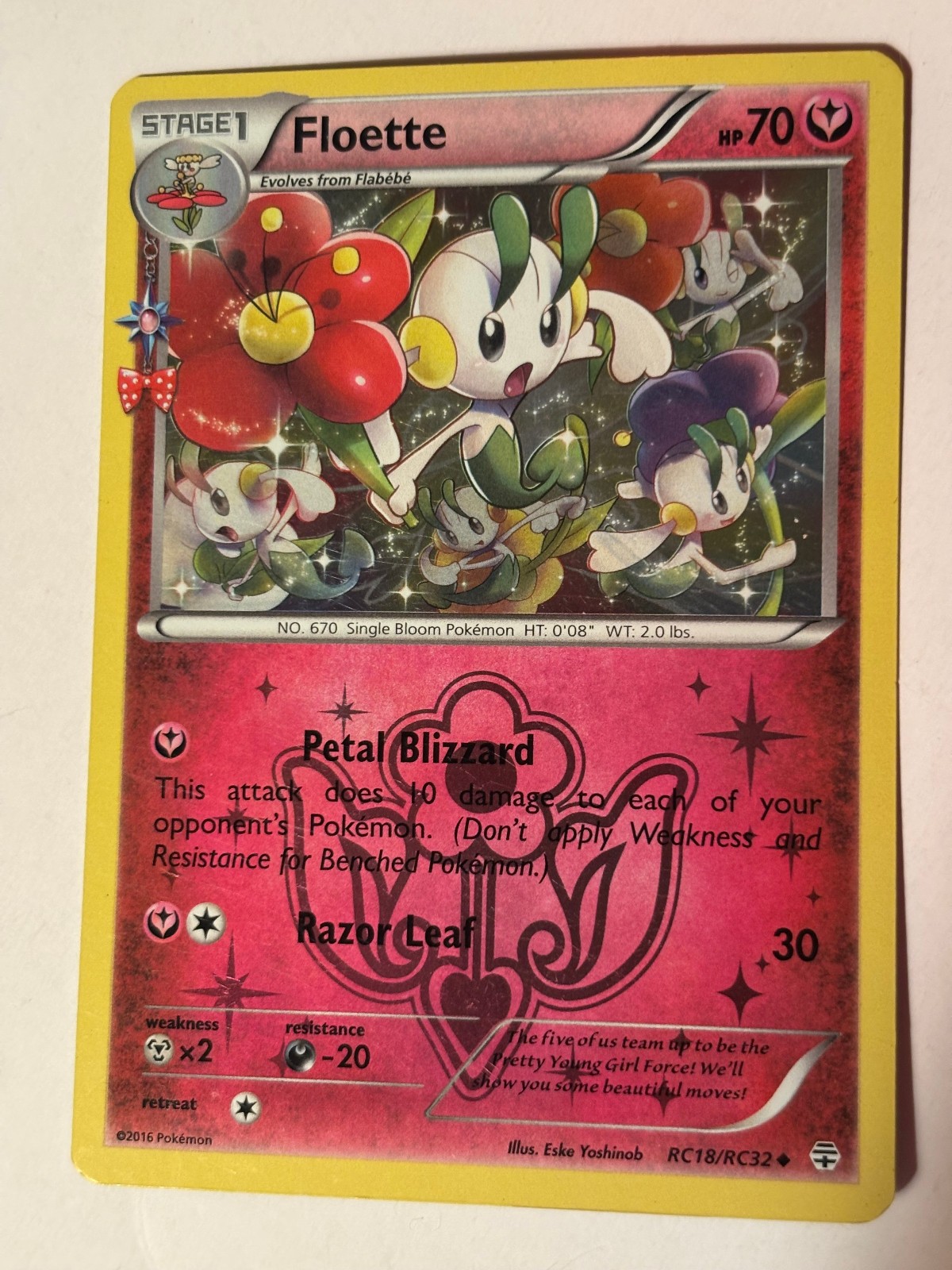 Floette RC18/RC32 2016 Generations Radiant Collection Pokemon Card Holo -LP/NM