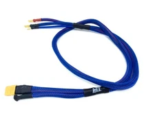 MT Racing 2S Pro Charge Cable XT60 to 4/5mm Blue 1 Meter MTR1153