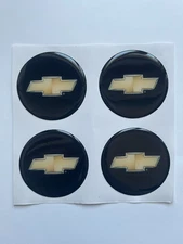 Chevrolet Wheel Cap Stickers Set – 4pcs 3D Domed Resin Center Cap Emblem Decals