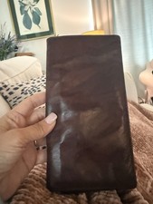 Vintage Brown Leather Passport/Papers holder with Multiple Compartments