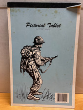 Vintage Pictorial Writing Tablet Notebook Army Combat Note Pad