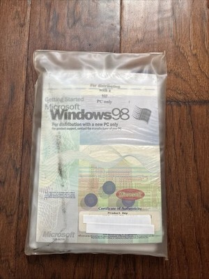 Microsoft Windows 98 New Sealed CD w/ COA & Product Key