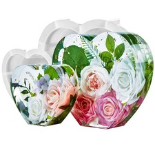 2Pcs 10 Inch Large Heart Shape Resin Molds, Silicone Molds for Flower Preserv