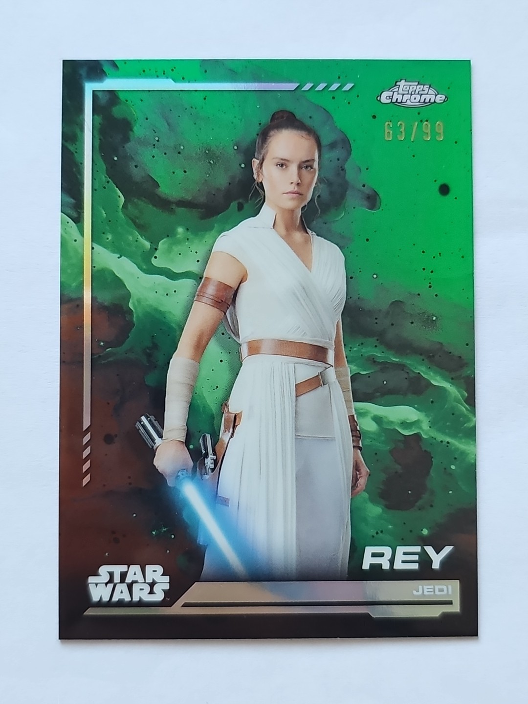 Rey 2024 Topps Chrome Star Wars Skywalker Green Refractor /99 #112
