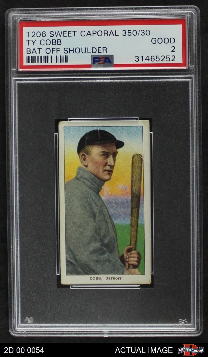 1909 T206 Ty Cobb Bat Off Shoulder Tigers HOF VARIATION PSA 2 - GOOD