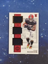 2022 Panini Encased Tyler Allgeier Rookie Triple Patch RC /99 Atlanta Falcons