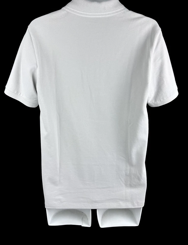 Men's Theory Light Grey Cotton Short Sleeve Polo Shirt Size M - Image 4 of 4