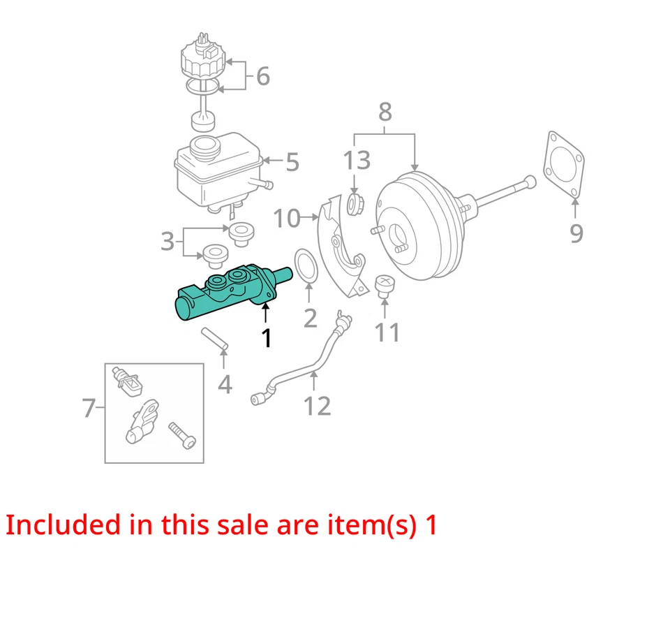 Audi A3 2011 cilindro maestro de freno OEM 111 k millas - LKQ342678993 Foto 4 de 4