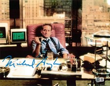 Michael Douglas Signed Autograph Wall Street 11X14 Photo BAS Beckett