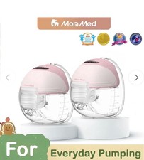 MomMed Wearable Breast Pump S21 Pink - Double Electric - 24mm - Leak-Proof 