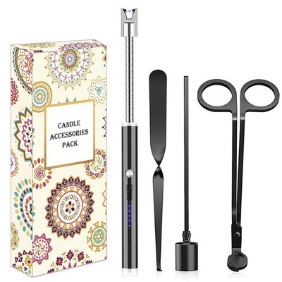 4 in1 Candle Accessory Set - Wick Trimmer, Candle Snuffer, Wick Dipper, Candl...