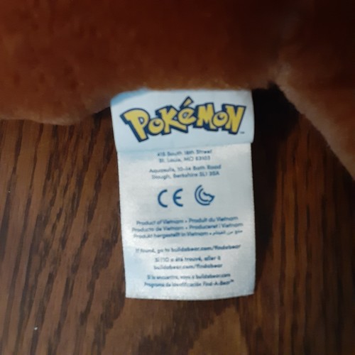 Pokemon Eevee Build A Bear Workshop Peluche Marrón Amarillo Relleno 16" Gran Forma - Imagen 6 de 10