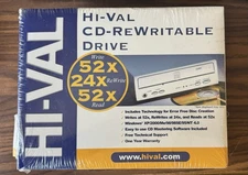 HI-VAL CD-Rewritable Drive 32X Write 10x ReWrite 40x read brand new Old Stock