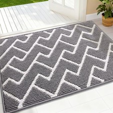 Front Door Mat, Non-Slip Rubber Backing, Dirt Resistant and Absorbent, Washab...