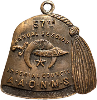 Vtg. 1931 AAONMS Ancient Arabic Order Shriners Fob Medal Cleveland Ohio Session