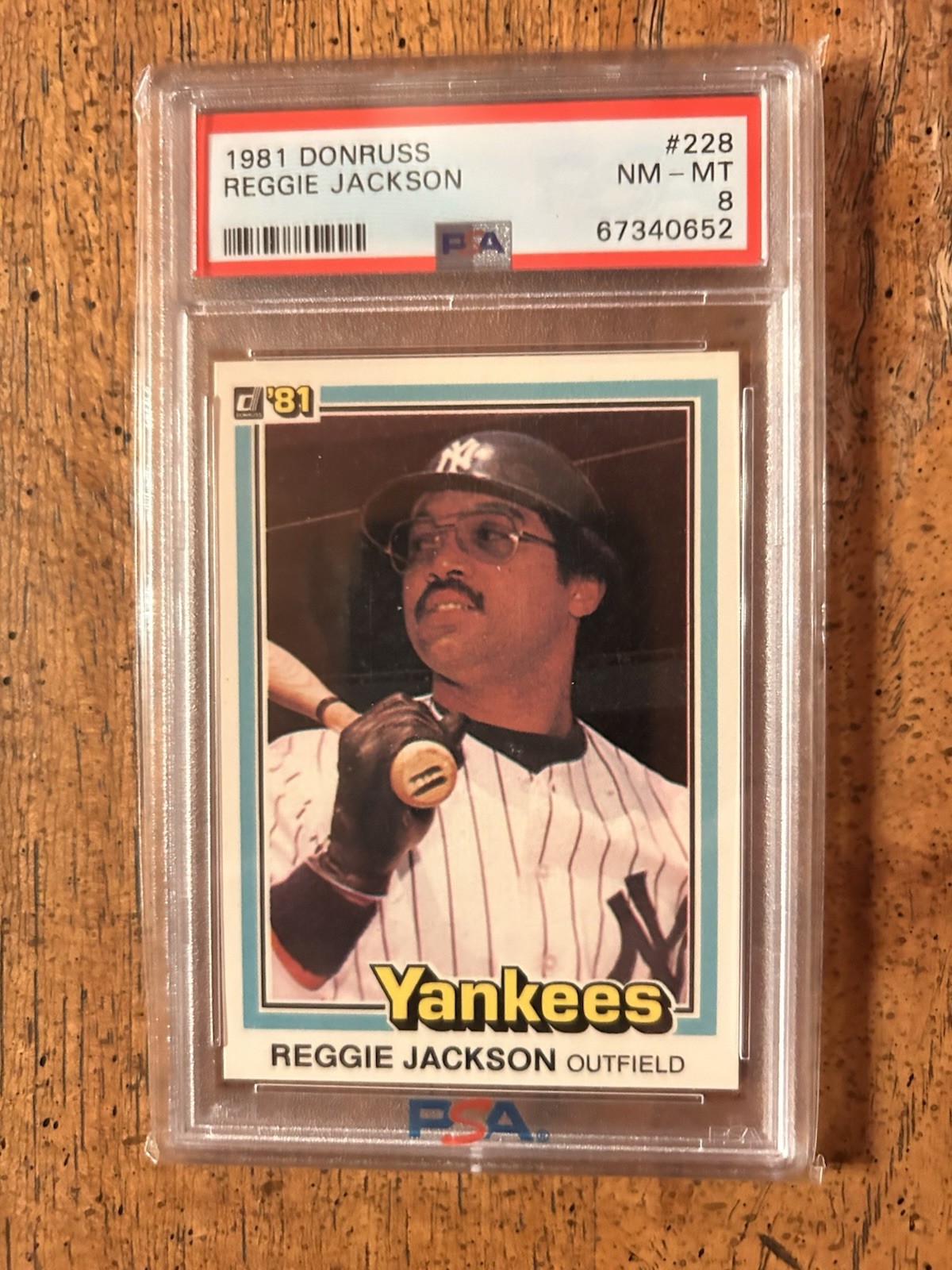 1981 Donruss Reggie Jackson #228 PSA 8   CENTERED