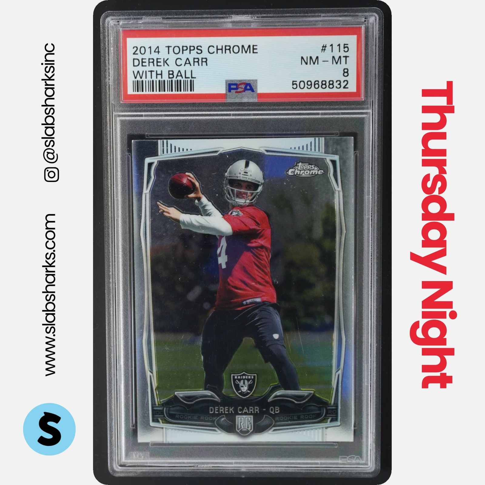 Derek Carr Topps Chrome Mini #115 Base