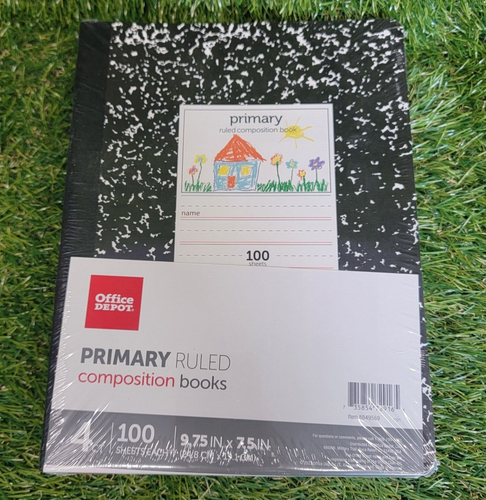 Office Depot Primary Ruled Composition Book, 7-1/2" x 9-3/4" - Pack Of 4