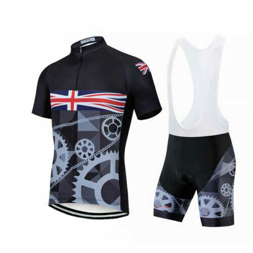 Kit con tirantes de ciclismo de equipo de países para hombre Jersey de ciclismo y culotte con tirantes Traje acolchado - Imagen 14 de 22