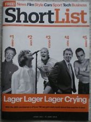 SHORTLIST Issue 425 9 June 2016 Oasis Liam Gallagher Noel Front Cover Short List