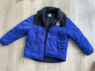 Karl Kani Jacke Daunenjacke Retro Essential Puffer Jacket Gr L BlauSchwarz