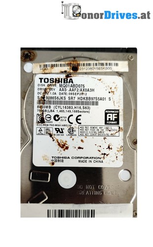 Toshiba - MQ01ABD075 - 750 GB - SATA - PCB G003138A*