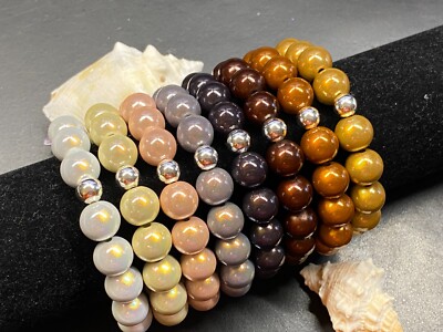1St. Armband 12mm Miracle Beads Magic Perlen 3D Illumination Gr. M silber #A925