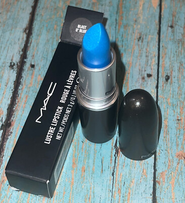 MAC Lustre Lipstick BLAST O  BLUE 0.1 oz Rare HTF NIB