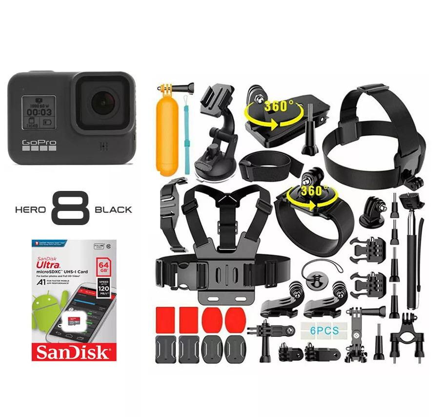 GOPRO HERO 8 Action camera MP 4k With Sports Accessories and