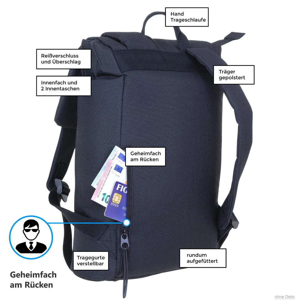 Damen Rucksack Tasche A4 Handtasche Damenrucksack Freizeit Bench Loft 64200 Wahl - Bild 2 von 4