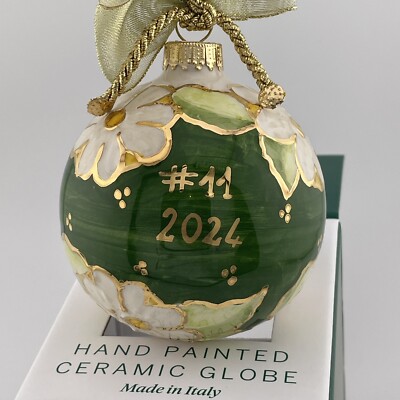 Masters 2024 Augusta National Golf Club Ceramic White Dogwood Christmas Ornament