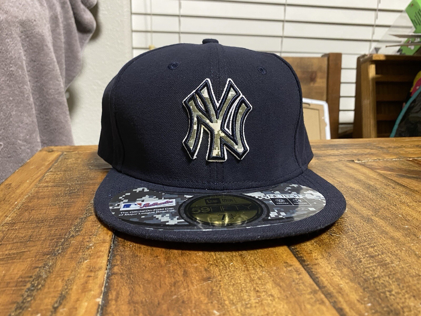 NEW YORK YANKEES STARS & STRIPES 2012 59FIFTY Navy Camo NEW ERA FITTED Hat 7 3/4