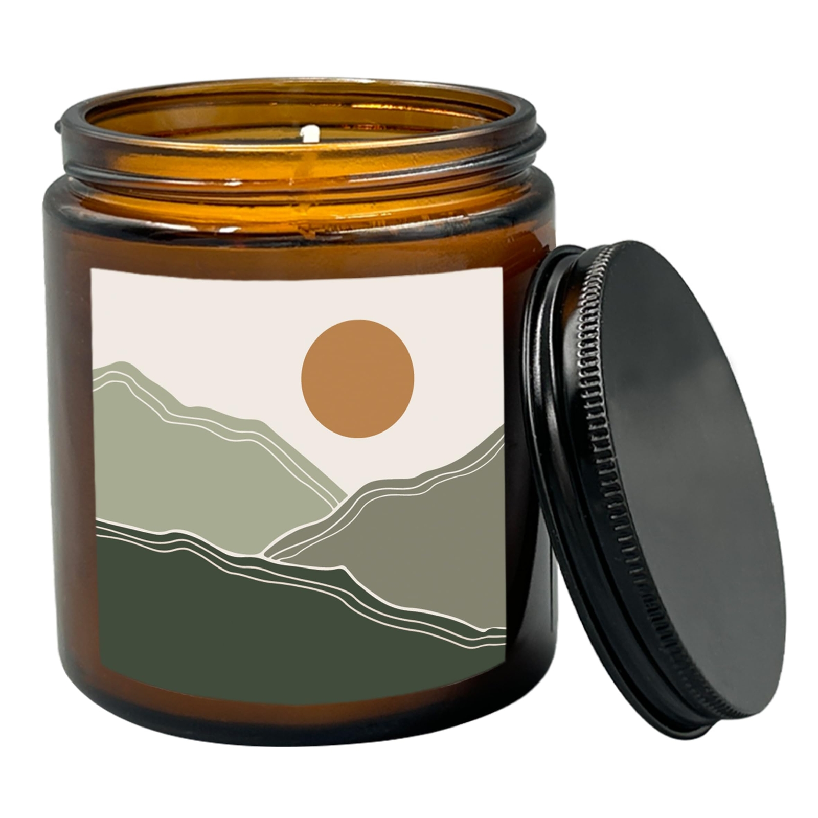 Boho Sun Mountain Scented Candle Gift for Women and Friends