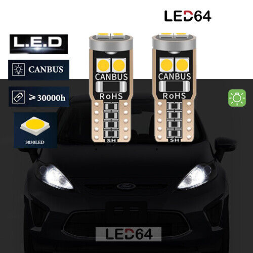 2 ampoules à LED pour les veilleuses / feux de position Blanc Ford Fiesta 6 - Foto 1 di 2