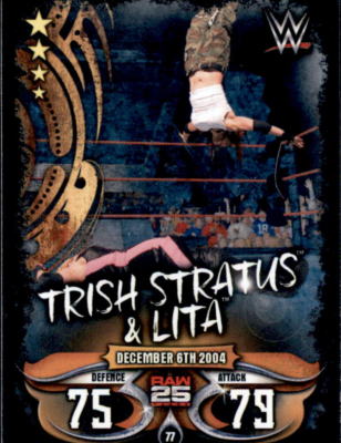 Topps Slam Attax Live - Karte 77 - Trish Stratus & Lita - Raw 25 Years
