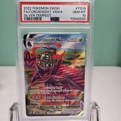 PSA 10 Gem Mint Corviknight VMAX Pokemon Silver Tempest Full PSA 10 Gem Mint Corviknight VMAX Pokemon Silver Tempest Full