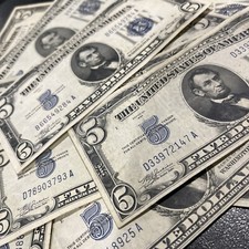 1934 Five Dollar ($5) Silver Certificate Bill • Buying 1 Note • XF Details