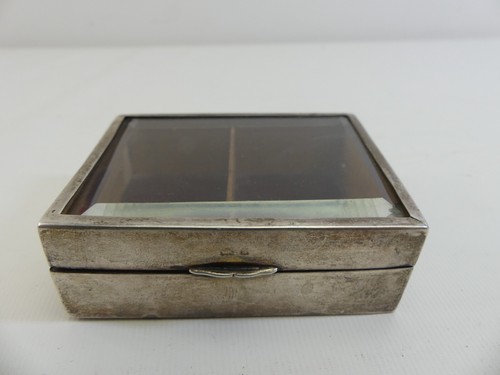 (ref288CG) Hallmarked Silver Box For Miniature Cards