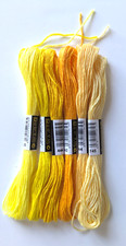 Pack of 6 Skeins Embroidery Cross Stitch Thread; Cotton; 8 Metre; Multicoloured