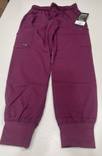 Greys Anatomy- Women  s Plum Colored Scrub Joggers- Size S