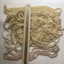 Mix Material size Faux pearl Necklaces Beads Jewelry re-making leftovers 2 lb