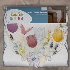 Spring Easter 6ft Table Runner NWT