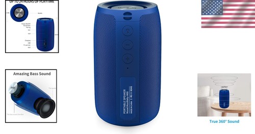 MusiBaby Waterproof Bluetooth Speaker with 1500 Mins Play - Perfect for Parties - Picture 2 of 9